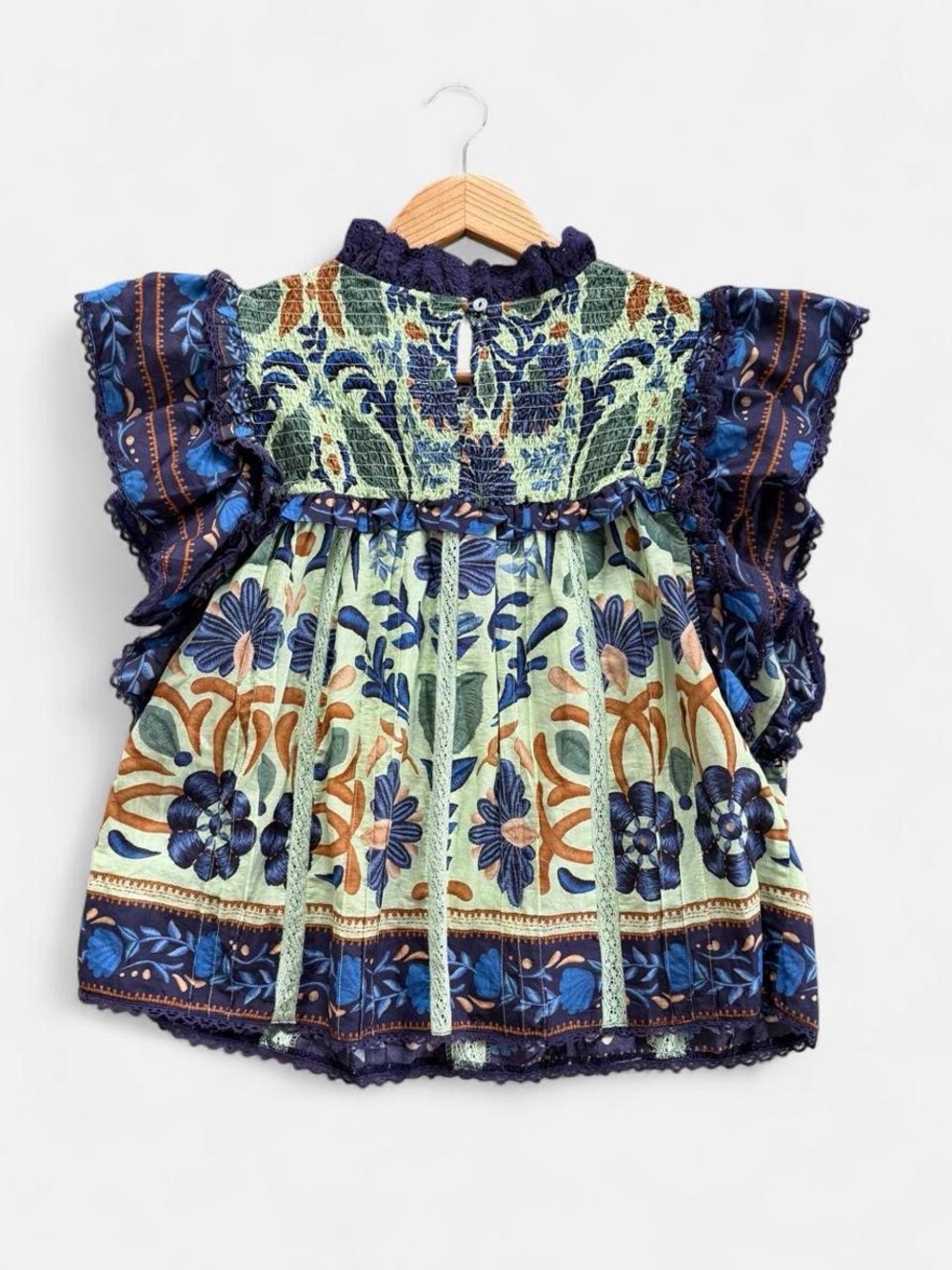 EUC FARM RIO Green Ocean Tapestry Lace Blouse - Picture 4 of 11